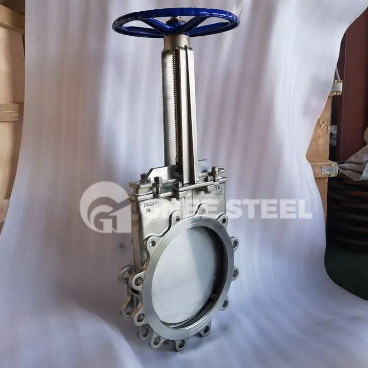 دریچه دروازه چاقو فولاد کربنی